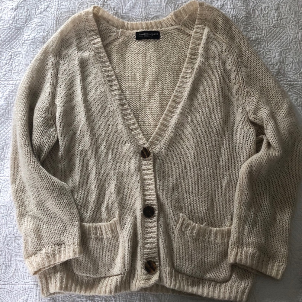 American Apparel mohair cardigan OS